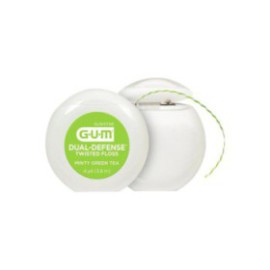 Gum Dual Defense Floss 2 in 1 4 Yards Green Tea Adult Patient Size 144/Bx