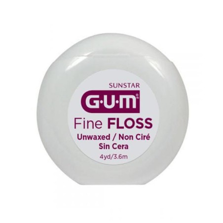 GUM Floss Fine Unwaxed 4 Yards Patient Size 144/Bx