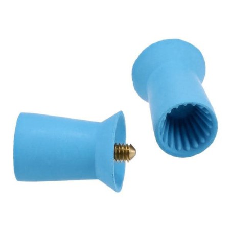 WaterpikÂ® DenscoÂ® Prophy Cups Soft Ribbed Screw Type Blue 144/Pk