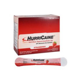 HurriCaine Topical Gel Unit-Dose Swabs Strawberry Unit Dose 60/Bx