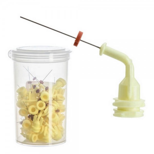 NaviTip, Apex Delivery Tips, 29G, Yellow, 21mm Length