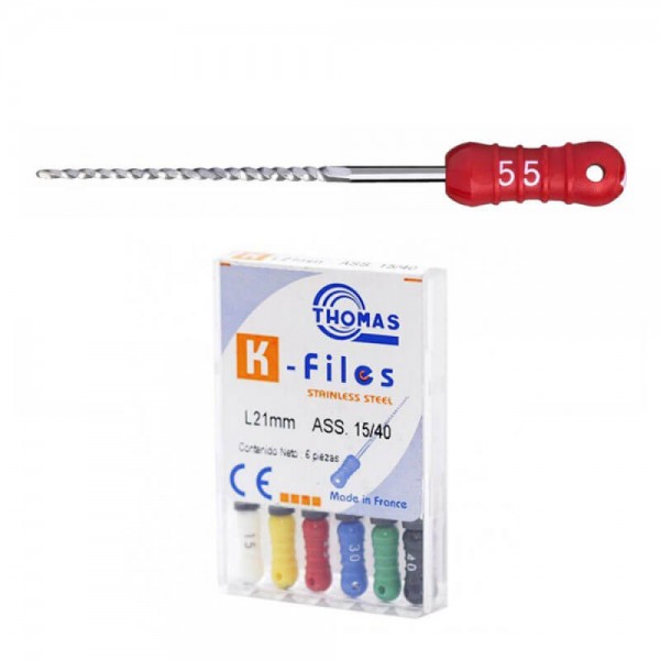 Thomas K-File 21mm No. 15-40 Stainless Steel
