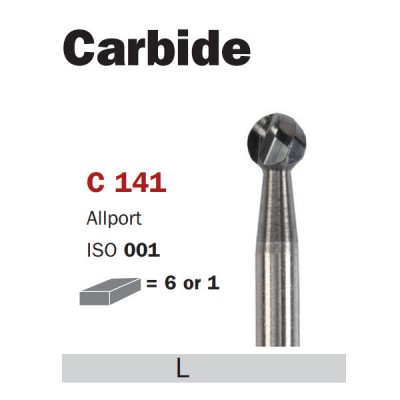 Carbide Bur, HP 021, Round ISO No. 001