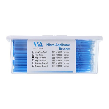 Bendable Micro Applicator Brushes Blue 100/Bx