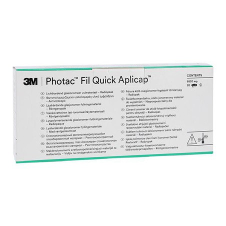 3M Photac Fil Quick Glass Ionomer Aplicap Capsule A1 Shade Refill 20/Bx