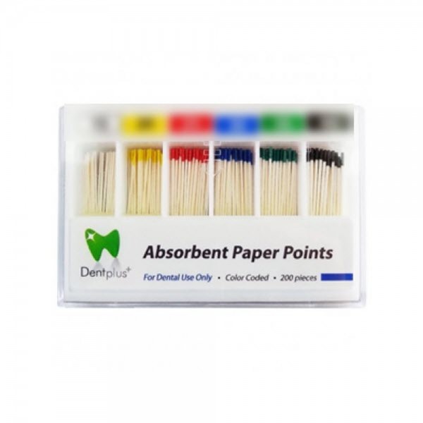 Dentplus Absorbent Paper Points, No. 25, PK/200