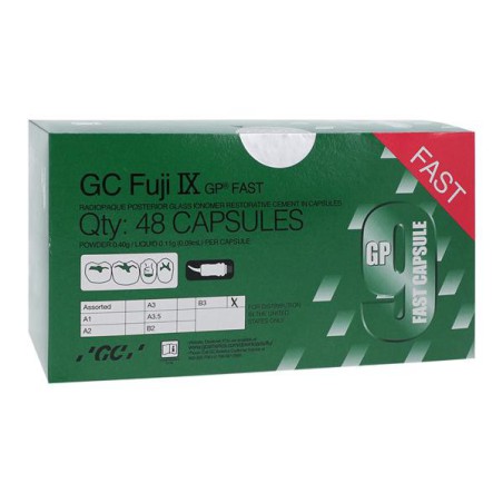 GC Fuji IX GP FAST Glass Ionomer Capsule B3 Refill 48/Bx