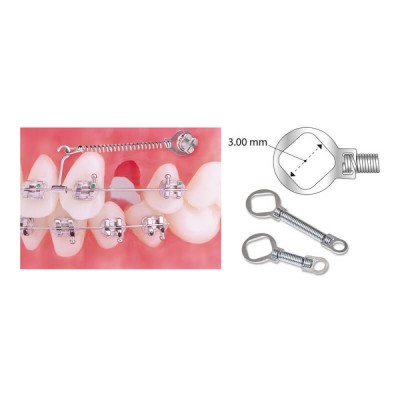 TruFlex NiTi TAD Closed Coil Spring 9mm, Heavy Force, 012x030, PK/10