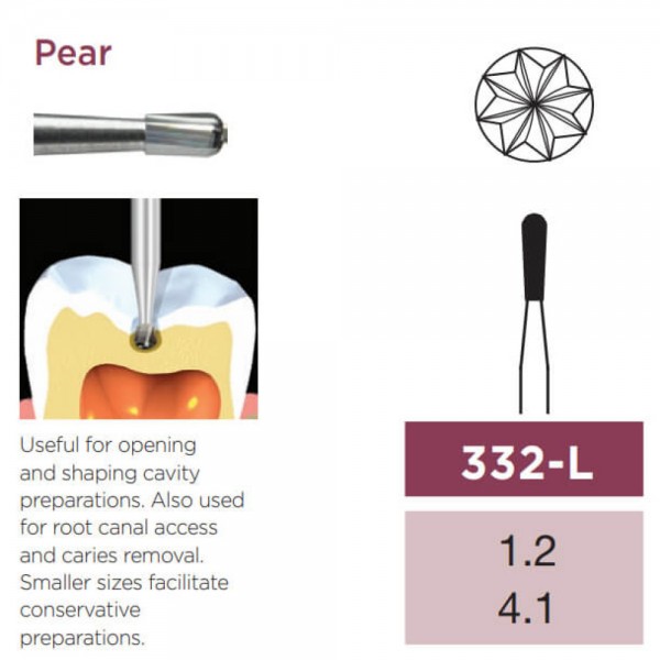 Operative Carbide Bur, Pear Long, FG-012