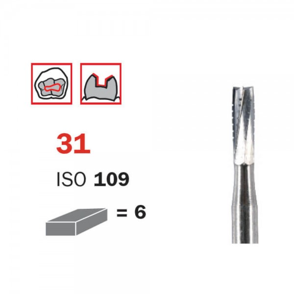Surgical Carbide Bur, FG 012, X-Long, Cylinder ISO No. 109