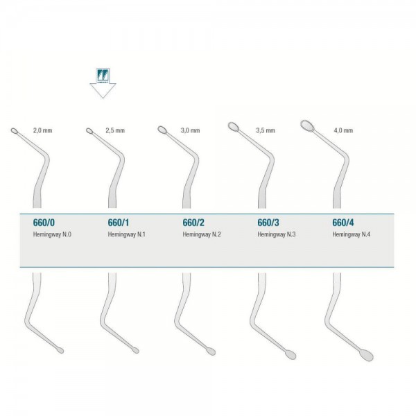 Bone Curette Hemingway N.1