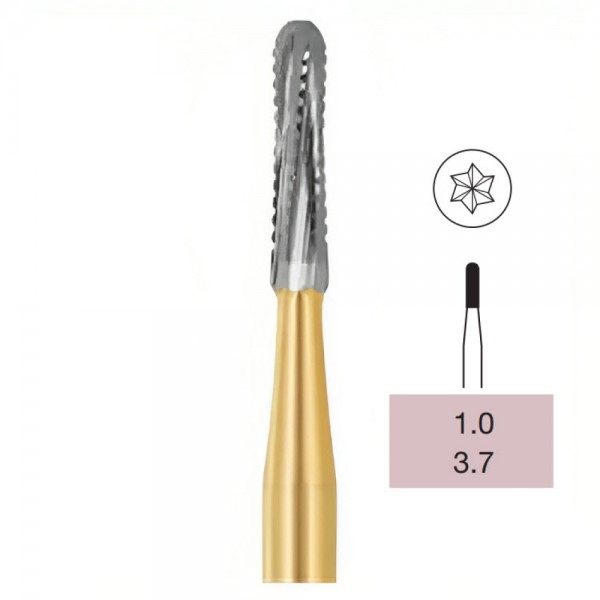 Operative Carbide Bur, Straight Dome End Fine Crosscut, FG-010