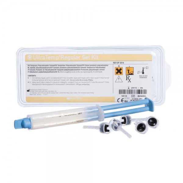 UltraTemp Regular, Polycarboxylate, Non-Eugenol, Temporary Luting Kit