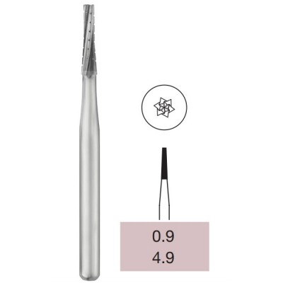 Operative Carbide Bur, Taper Flat End Crosscut, FG-009