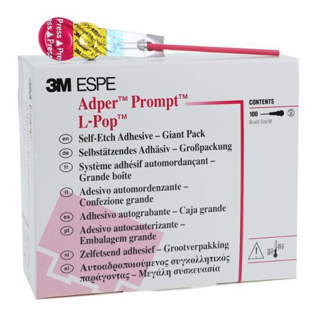 3M Adper Prompt L-Pop Self Etch Adhesive 4.8ml Giant Pack 100/Bx