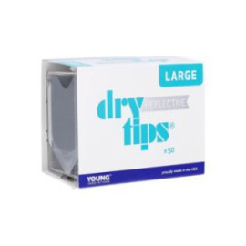 Dry Tips Reflective Cotton Roll Substitute White Large 50/Bx