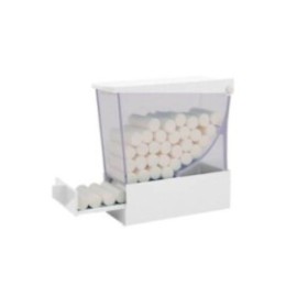 Cotton Roll Dispenser Deluxe White With No-Skid Base Ea