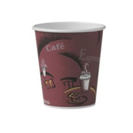 SOLO Hot Drinking Cup Plastic Maroon 10 oz Disposable 300/Pk