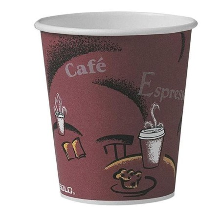 SOLO Hot Drinking Cup Plastic Maroon 10 oz Disposable 300/Pk